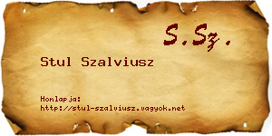 Stul Szalviusz névjegykártya